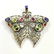 Multi Gemstone Butterfly 92.5 Sterling Silver Pendant - 2