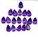 Natural Purple Amethyst 6x4 MM Pear Cut Loose Gemstone - 3