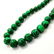 MALACHITE GEMSTONE 12 MM ROUND BEADS NECKLACE
