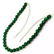 MALACHITE GEMSTONE 12 MM ROUND BEADS NECKLACE - 5