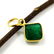 NATURAL EMERALD 14 KT YELLOW GOLD HANDMADE PENDANT