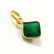 NATURAL EMERALD 14 KT YELLOW GOLD HANDMADE PENDANT - 2
