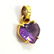 NATURAL PURPLE AMETHYST 14 KT YELLOW GOLD HANDMADE - 2