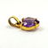 NATURAL PURPLE AMETHYST 14 KT YELLOW GOLD HANDMADE - 3
