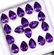 Natural Purple Amethyst 7x5 MM Pear Cut Loose Gemstone - 3
