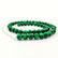 MALACHITE GEMSTONE 8 MM ROUND BEADS NECKLACE - 4