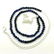 LAPIS LAZULI GEMSTONE 4 MM ROUND BEADS NECKLACE