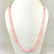 ROSE QUARTZ GEMSTONE 8 MM ROUND BEADS NECKLACE - 2