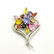 MULTI GEMSTONE 92.5 STERLING SILVER DESIGNER HANDMADE - 2