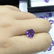 Natural Purple Amethyst 5x5 MM Heart Cut Loose Gemstone - 4