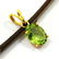 NATURAL GREEN PERIDOT 14 KT YELLOW GOLD HANDMADE