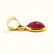 NATURAL PINK RUBY GEMSTONE 14 KT YELLOW GOLD HANDMADE - 3