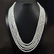 BLUE FLASHY FIRE RAINBOW MOONSTONE NECKLACE - 2