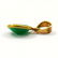 NATURAL GREEN EMERALD GEMSTONE 14 KT YELLOW GOLD - 3