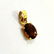 NATURAL BROWN TOURMALINE 14 KT YELLOW GOLD HANDMADE