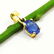 NATURAL BLUE TANZANITE GEMSTONE 14KT YELLOW GOLD