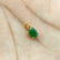 NATURAL GREEN EMERALD GEMSTONE 14 KT YELLOW GOLD