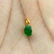 NATURAL GREEN EMERALD GEMSTONE 14 KT YELLOW GOLD - 2