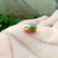 NATURAL GREEN EMERALD GEMSTONE 14 KT YELLOW GOLD - 3