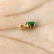 NATURAL GREEN EMERALD GEMSTONE 14 KT YELLOW GOLD - 4