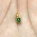 NATURAL GREEN EMERALD GEMSTONE 14 KT YELLOW GOLD - 5