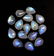 Blue Fire Rainbow Moonstone 8x10 MM Pear Cabochon Loose - 3