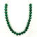 MALACHITE GEMSTONE 14 MM ROUND BEADS NECKLACE
