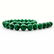 MALACHITE GEMSTONE 14 MM ROUND BEADS NECKLACE - 4
