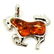 BALTIC AMBER GEMSTONE SILVER PLATED PENDANT JEWELRY 2" - 2