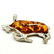 BALTIC AMBER GEMSTONE SILVER PLATED PENDANT JEWELRY 2" - 4