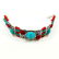 TURQUOISE GEMSTONE SILVER PLATED ANTIQUE BRACELET - 2