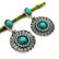 TURQUOISE GEMSTONE SILVER PLATED EARRING
