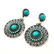 TURQUOISE GEMSTONE SILVER PLATED EARRING - 3