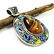 TIGER'S EYE GEMSTONE SILVER PLATED VINTAGE PENDANT 2.5"