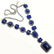 LAPIS LAZULI GEMSTONE SILVER PLATED BLUE NECKLACE
