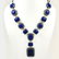 LAPIS LAZULI GEMSTONE SILVER PLATED BLUE NECKLACE - 2