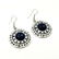 LAPIS LAZULI GEMSTONE SILVER PLATED EARRING - 4