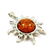 BALTIC AMBER GEMSTONE SILVER PLATED PENDANT JEWELRY 2" - 3