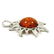 BALTIC AMBER GEMSTONE SILVER PLATED PENDANT JEWELRY 2" - 4