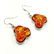 BALTIC AMBER GEMSTONE SILVER PLATED HOOK EARRING - 4
