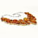 BALTIC AMBER GEMSTONE SILVER PLATED YELLOW NECKLACE - 2