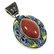 SANDSTONE GEMSTONE SILVER PLATED VINTAGE PENDANT - 3