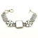 MOTHER OF PEARL GEMSTONE SILVER PLATED WHITE BRACELET - 2