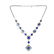 LAPIS LAZULI GEMSTONE SILVER PLATED BLUE NECKLACE - 2