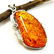 BALTIC AMBER GEMSTONE SILVER PLATED PENDANT JEWELRY