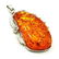 BALTIC AMBER GEMSTONE SILVER PLATED PENDANT JEWELRY - 3
