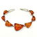 BALTIC AMBER GEMSTONE SILVER PLATED YELLOW BRACELET - 2