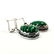 MALACHITE GEMSTONE SILVER PLATED EARRING - 2