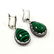 MALACHITE GEMSTONE SILVER PLATED EARRING - 3