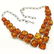 BALTIC AMBER GEMSTONE SILVER PLATED YELLOW NECKLACE